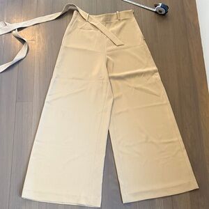 Lafayette 148 Wide Leg High-Rise Pants in Beige NWOT